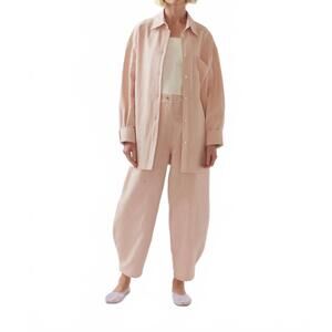 NEW FOEMINA andy cotton linen shirt in marshmallow